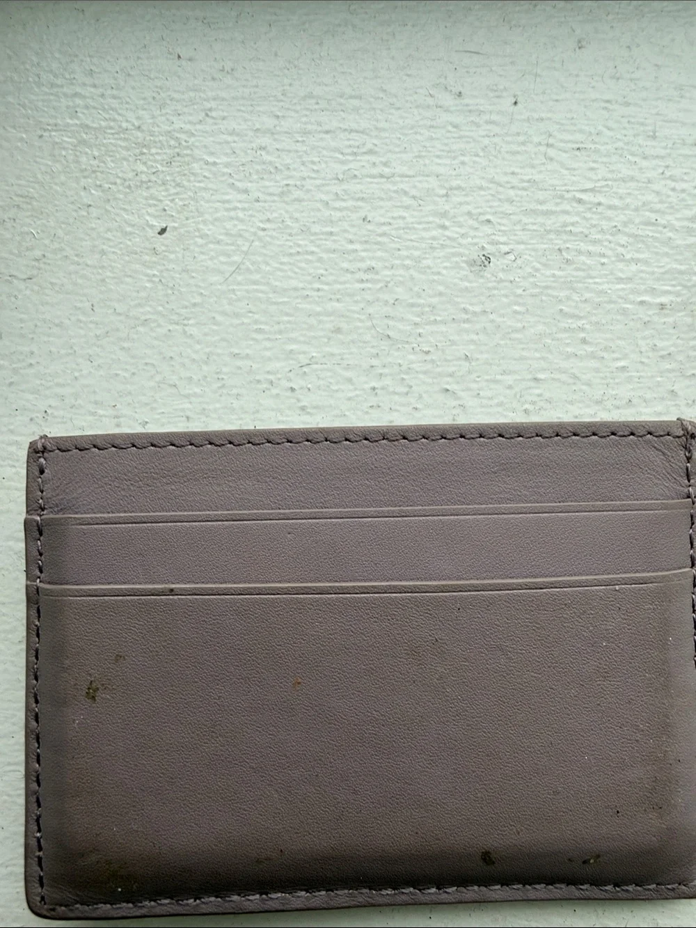 Leather Card Holder with Decorative Knot Detail - Taupe